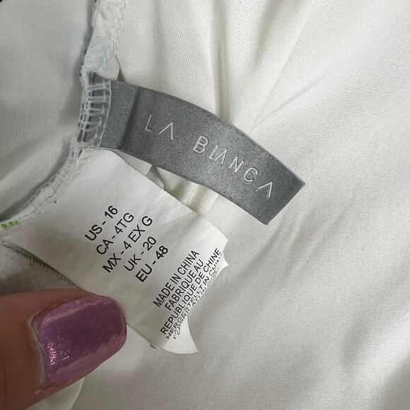 La Blanca In The Moment One Piece Off Shoulder Swimsuit Size 16 - Picture 3 of 10